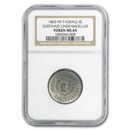 1863 Civil War NY Gustavus Lindenmueller White Metal MS-64 NGC 1863 Civil War NY Gustavus Lindenmueller White Metal MS-64 NGC